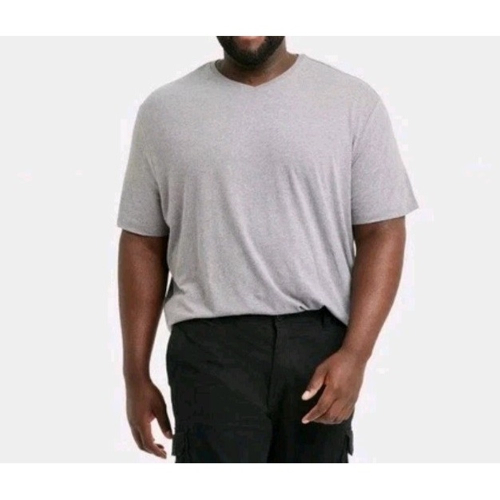 Men's Every Wear Short Sleeve V-Neck T-Shirt - Goodfellow - Gray 3XL